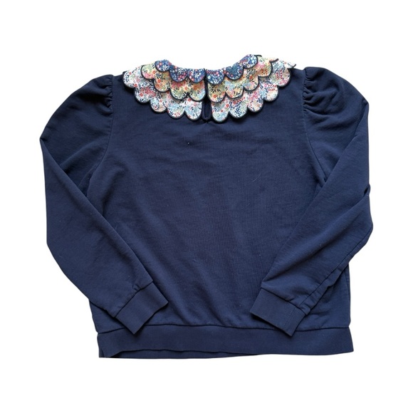Boden Hattie Collar Sweatshirt Size 12 - Picture 10 of 12